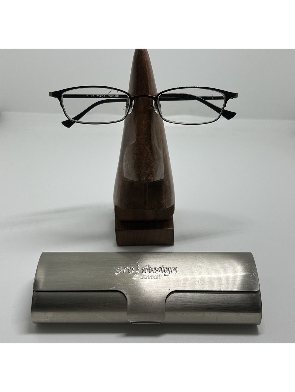 Pro Design Denmark Men's Rectangular Metal Prescription Glasses Frames with Case